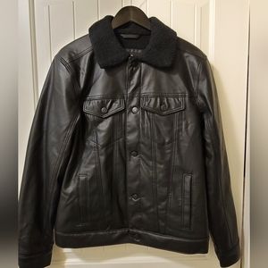 Hollister Sherpa Lined Faux Leather Jacket